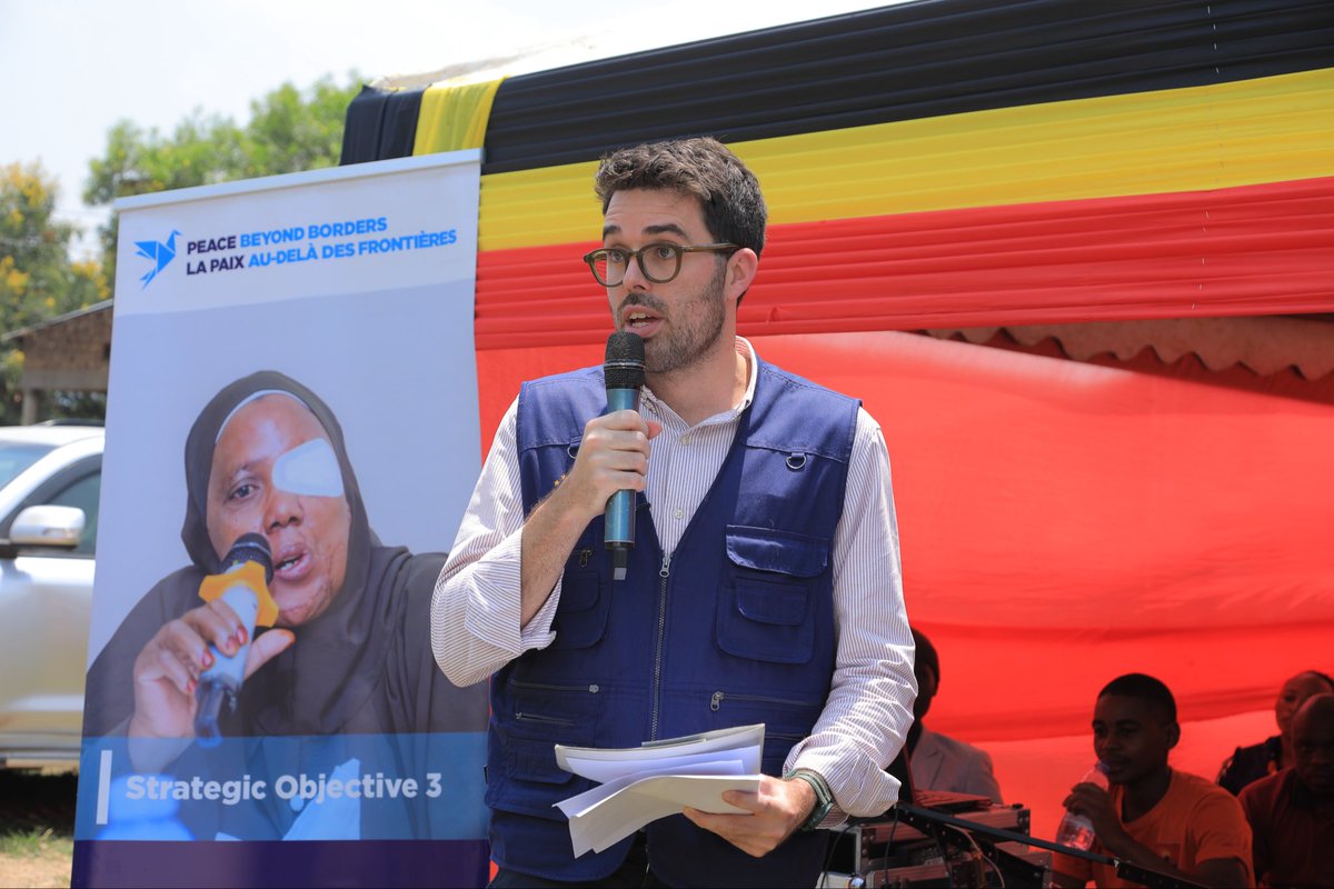 prospectini's tweet photo. “Sustainable peace cannot be imposed from the outside; it must be built within communities, and above all, with those who are directly affected.”  ~ Mr. @tokearnoldi, European Union Delegation to Uganda.

Speaking at the Mpondwe–Lhubiriha Memorial Unveiling, Mr. Toke reaffirmed the European Union’s commitment to standing with victims, survivors and communities in preventing and countering violent extremism and terrorism.

The @EU_Commission funded the Peace Beyond Borders project, implemented by Prospect Initiative, @KofiAnnanFdn and @PoleInstitute, to support community resilience, victims’ rights and locally grounded prevention efforts.

#MpondweLhubiriha #PeaceBeyondBorders #RememberingTheFallen #CommunityResilience #EUinUganda