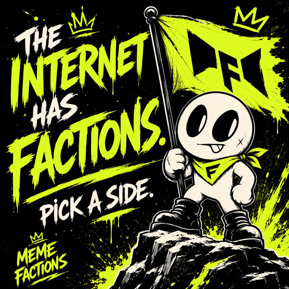 MEMEFACTIONS's tweet photo. Manifesto: The internet has factions. Pick yours.

https://t.co/oypuQnlS5H https://t.co/w2uhcI7bUW