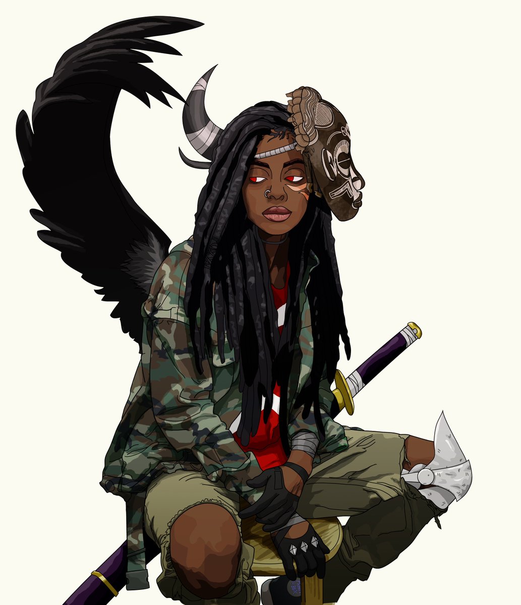 MelanatedArt's tweet photo. My OC Lewa 🖤 #art #digitalart #artmoots #ArtistOnX https://t.co/c4pmuNRXC6