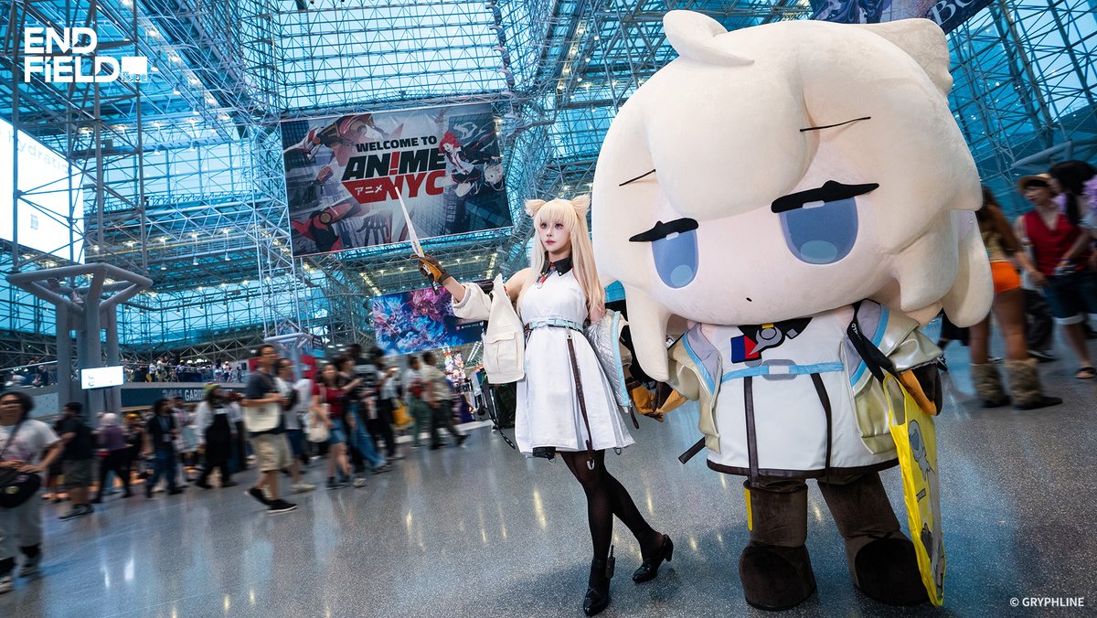 AKEndfield's tweet photo. Anime NYC Day 1 Recap!

Thank you to everyone who stopped by the Arknights: Endfield booth on Day 1! Even the heavy rain over New York last night couldn’t cool down the incredible energy.

We hope every Endministrator who visited had a great time exploring the booth, interacting with our Perlica mascot, and making some unforgettable memories with us!

We’ll be at Anime NYC through the afternoon of August 23, so there’s still plenty of time to stop by and join the fun. We can’t wait to see you there!

PS: Dress up as one of our characters for a chance to receive a surprise freebie! Available while supplies last.

#ArknightsEndfield #Endfield #EndfieldANYC2026