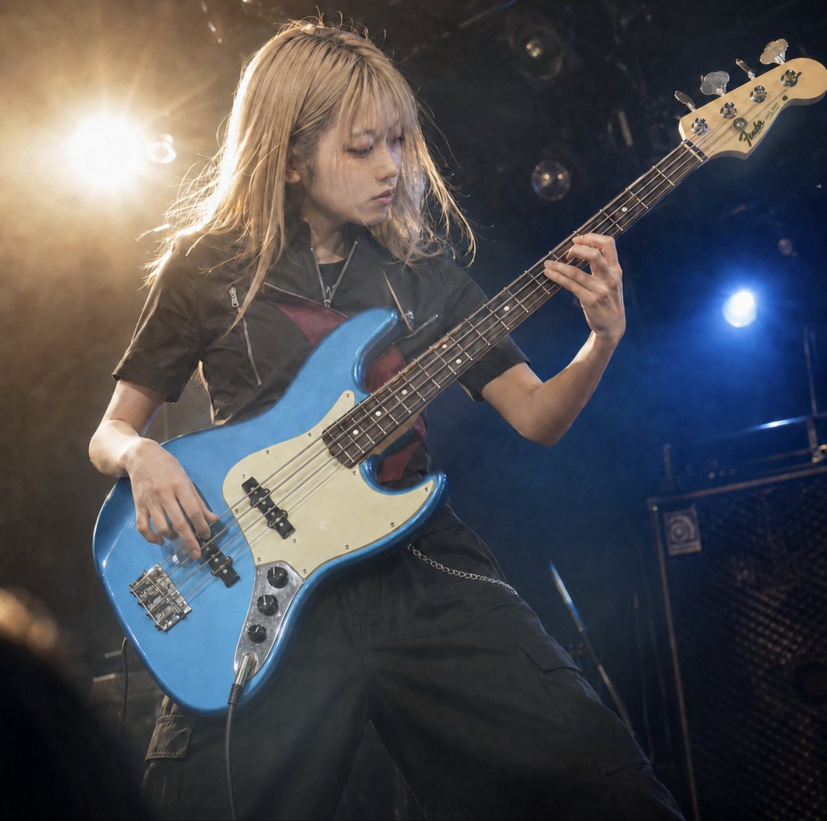 streetframe_ai's tweet photo. LIVEで演奏中の莉音💖✨

カッコいい✨🎸✨

#AI美女
#AI生成 https://t.co/VagZGeaXFT