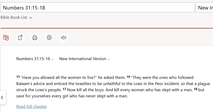 JooSlayer12872's tweet photo. @x_i_Milk_x @mr990a @mattvanswol The hilarious thing is that the bible literally documents what you claim only pagans did
Numbers 31:15-18 https://t.co/BZaFD8QX8B