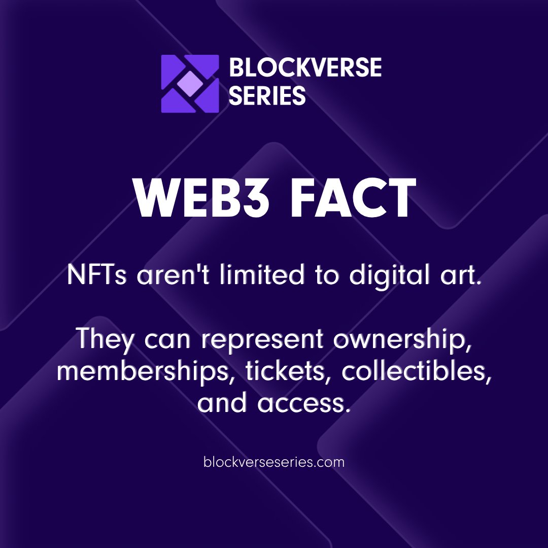 blockverseries's tweet photo. NFTs are evolving beyond digital collectibles.

From memberships and event access to gaming and digital ownership, NFTs are becoming a tool for creating new digital experiences and business models.

The real opportunity may be what comes next.

 #NFTs #Web3 #Blockchain #Crypto https://t.co/VpUC7Bc8ek