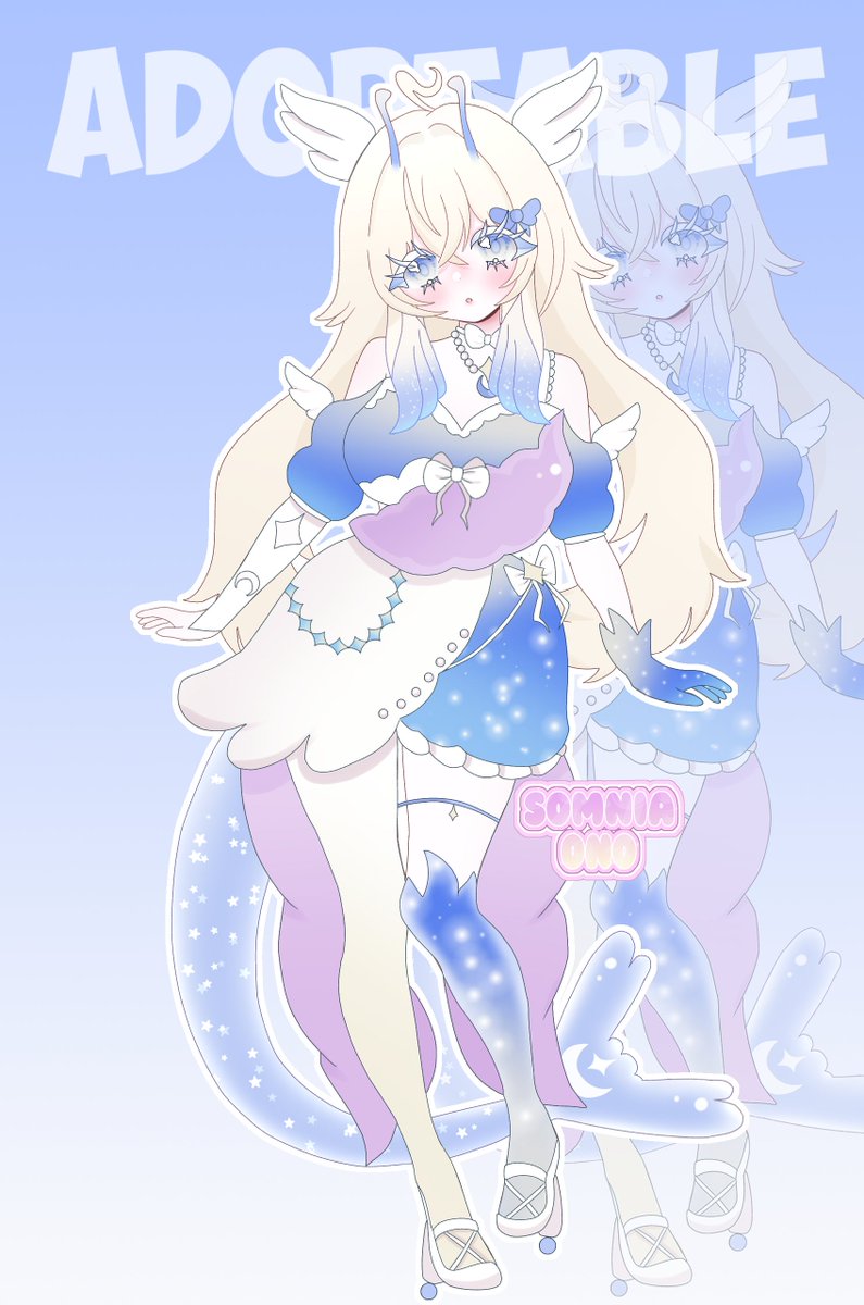 somniaono's tweet photo. moon girl adoptable #adoptable #cute https://t.co/XX78iA7nND