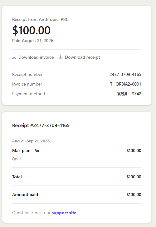 zy347651895's tweet photo. This afternoon I intended to subscribe to Claude Max‑20X but was incorrectly charged for Max‑5X. I have used zero subscription benefits. My support request via “Get help” was unreasonably denied by AI support. Under the U.S. Fair Credit Billing Act and state consumer‑protection laws, I demand a full refund for this erroneous charge. Failure to refund will result in FTC complaints and further legal remedies.@AnthropicAI @claudeai