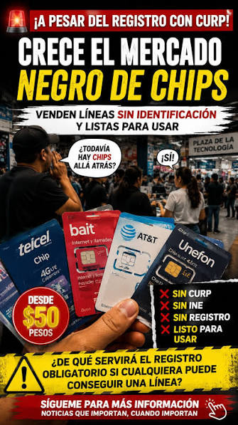 rafaborbolla's tweet photo. Qué gran noticia que en el Centro de la CDMX ya vendan chips telefónicos preregistrados con CURP de desconocidos, rezamos no sea el nuestro, por $50 pesitos. Qué alivio ver que la "estrategia de seguridad" para rastrear criminales terminó sirviendo para facilitar el robo de identidad al mayoreo. 🙃 #MéxicoMágico #Seguridad