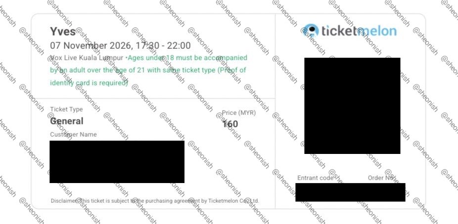 sheonish's tweet photo. wts/lfb #YvesinKL general ticket

rm 120 (rm40 off)
rts : wtb vip instead https://t.co/u89y9jKDL8