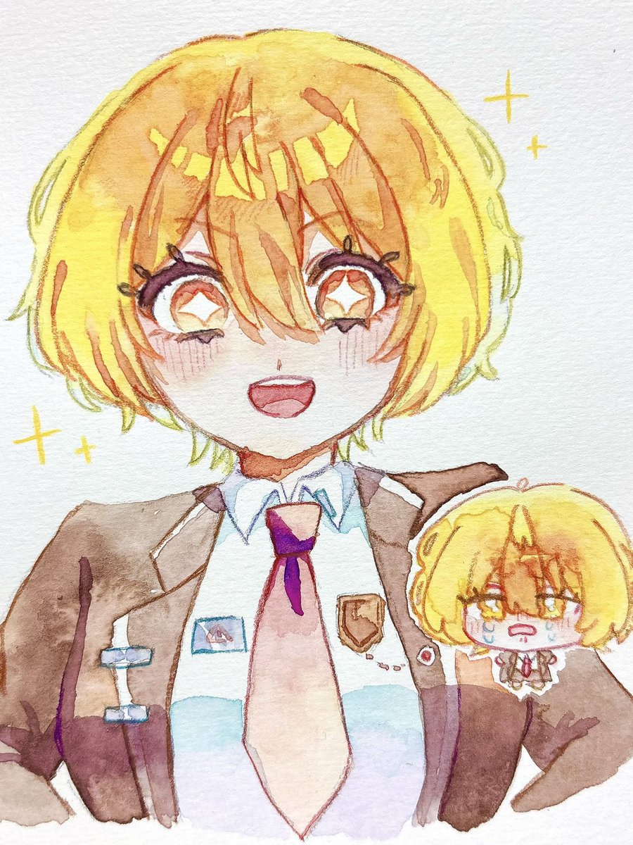 ikomiki_o0's tweet photo. 新しい絵の具を買ったので🎠ちゃんを塗り塗りした https://t.co/ht11avaW5T