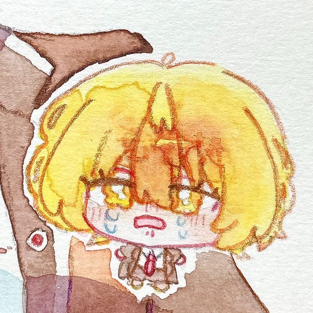 ikomiki_o0's tweet photo. 新しい絵の具を買ったので🎠ちゃんを塗り塗りした https://t.co/ht11avaW5T