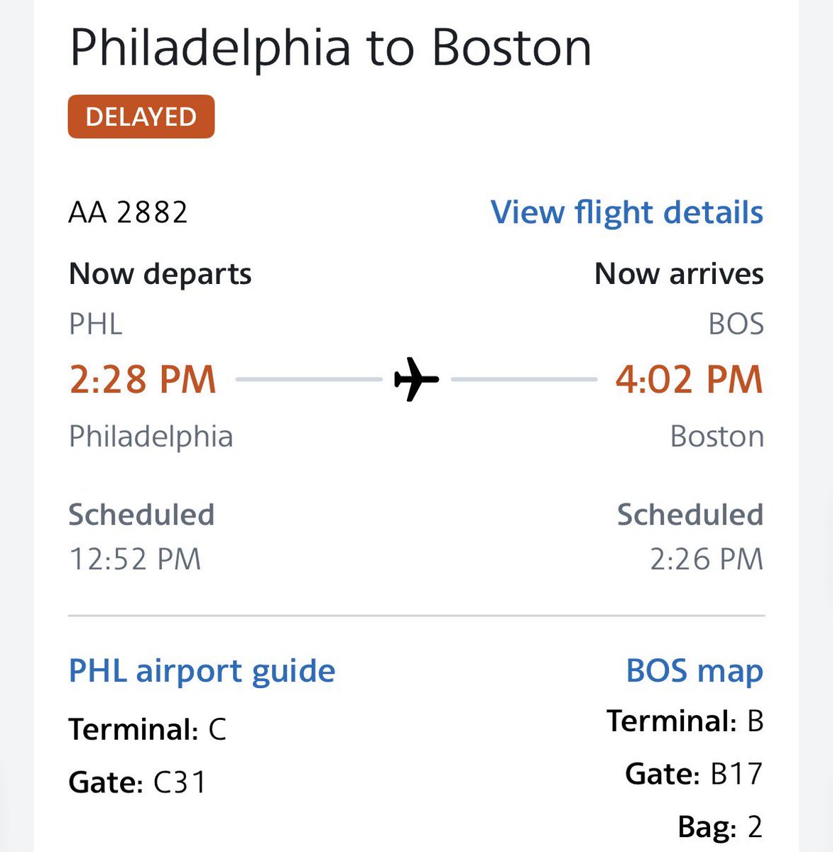 DuganMike's tweet photo. @AmericanAir day hasn’t even started yet and already announced 2 hr delay https://t.co/r5JCbSd6mu