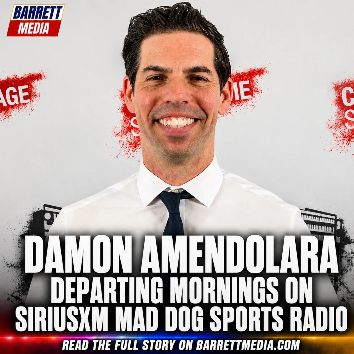 Barrett_Media's tweet photo. BREAKING: @DamonAmendo departing morning drive on @MadDogRadio with @Babchik https://t.co/F3zUHqaAsn
