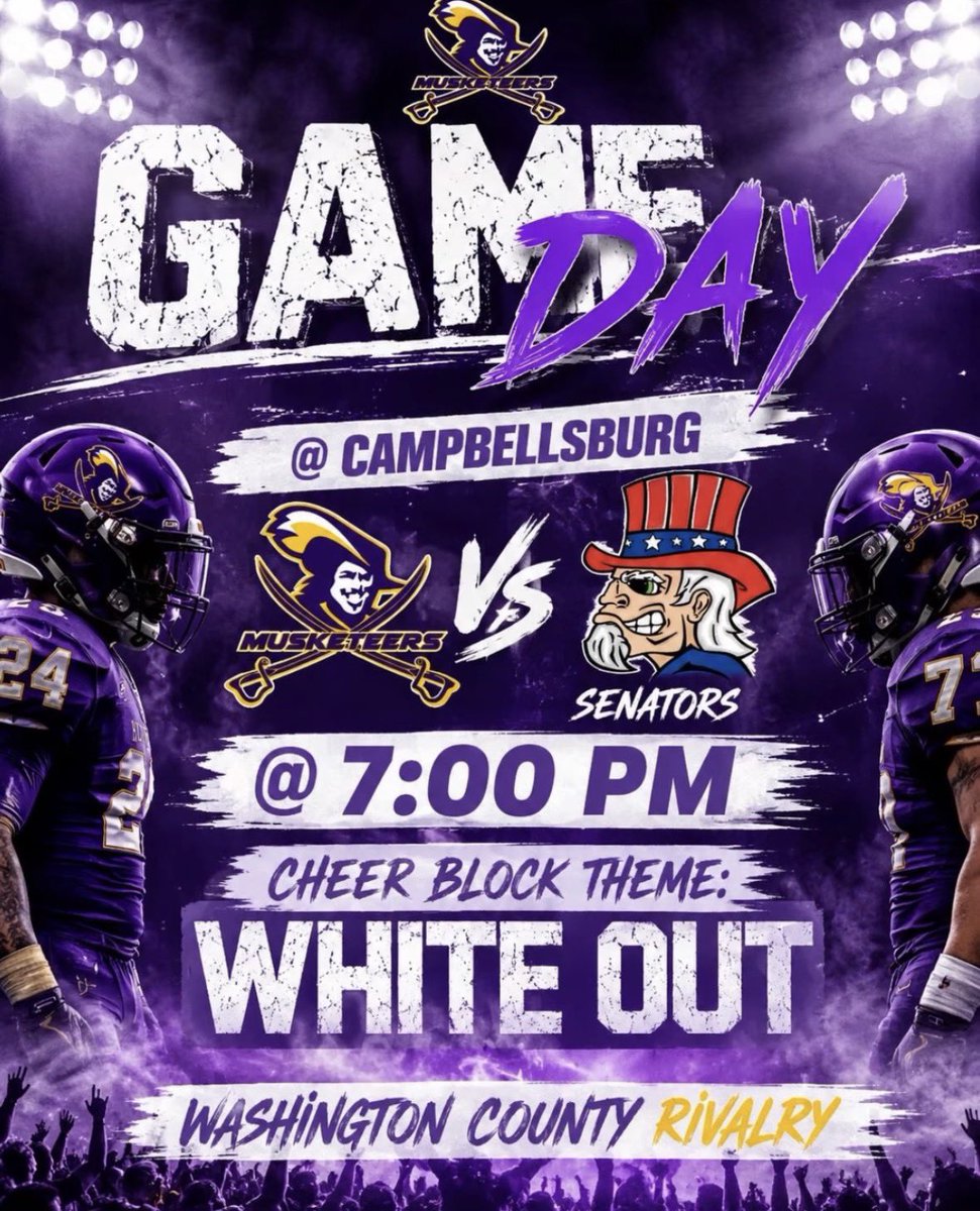 BarstoolEastern's tweet photo. Pop out at the game tonight, and watch us kick sum campbellsburg ass⚔️💜💛 https://t.co/Ug06iWIsaZ