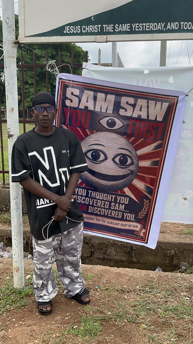 Titusprosper12's tweet photo. Here’s a clean one: “Just created this SAM poster to support the community. I wanted to capture SAM’s energy with a clean, bold look. Excited to support the project. https://t.co/a5eBWXo93X