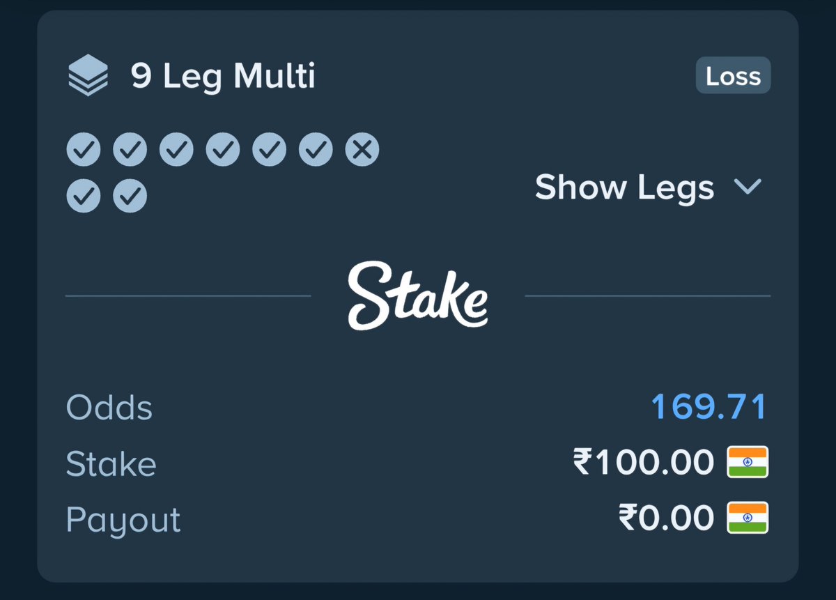 daaodwi's tweet photo. 8 out of 9 legs hit on a 170x multi, including an 8.25 underdog... only to lose to a 90+6’ goal past added time 😭💔

​give my bet slip justice, this pain is unreal. 💀

@Stake @StakeEddie 

#stake https://t.co/6uQXmO0bVm