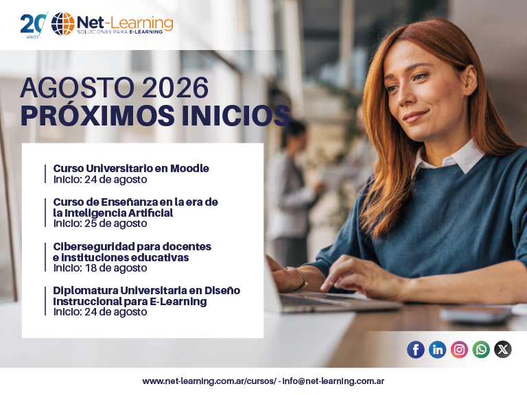 netlearning20's tweet photo. Comienzan la próxima semana: ¡Reserva tu vacante!
🔹 Diplomatura en Diseño Instruccional (24/8)
🔹 Curso universitario en Moodle (24/8)
🔹 Enseñanza en la era de la IA (25/8)
Más información: https://t.co/Oqza3diJvA Certificación universitaria.
📱 WhatsApp: +54 9 11 3780 8751

#eLearning #IA #Moodle #DiseñoInstruccional
