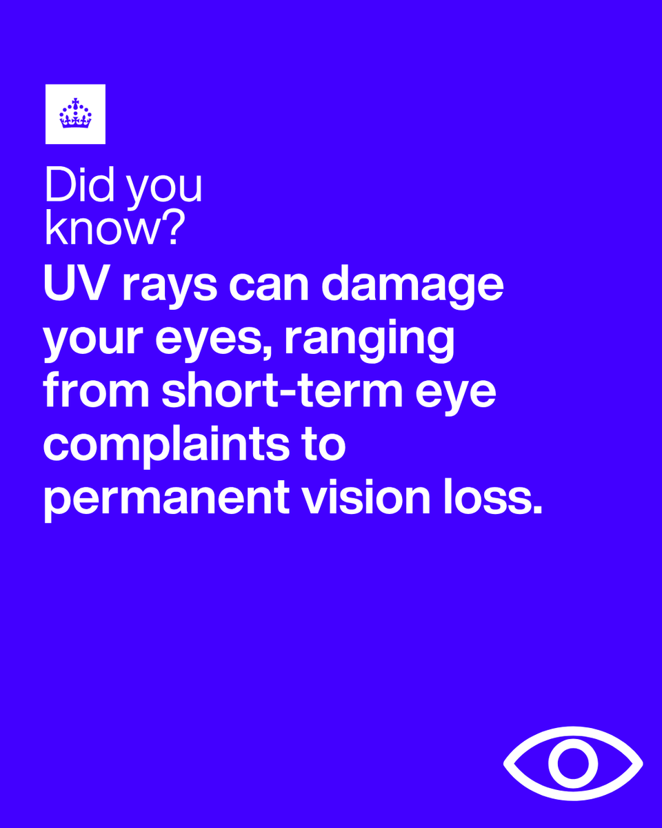 UKHSA's tweet photo. Protecting your eyes from UV is just as important as protecting your skin. But don’t forget, some sunglasses are designed purely for style. 

Always check for a UV rating, which you can usually find inside the arm or as a sticker on the lens. ⚠️😎 https://t.co/LCaK2WFOL9
