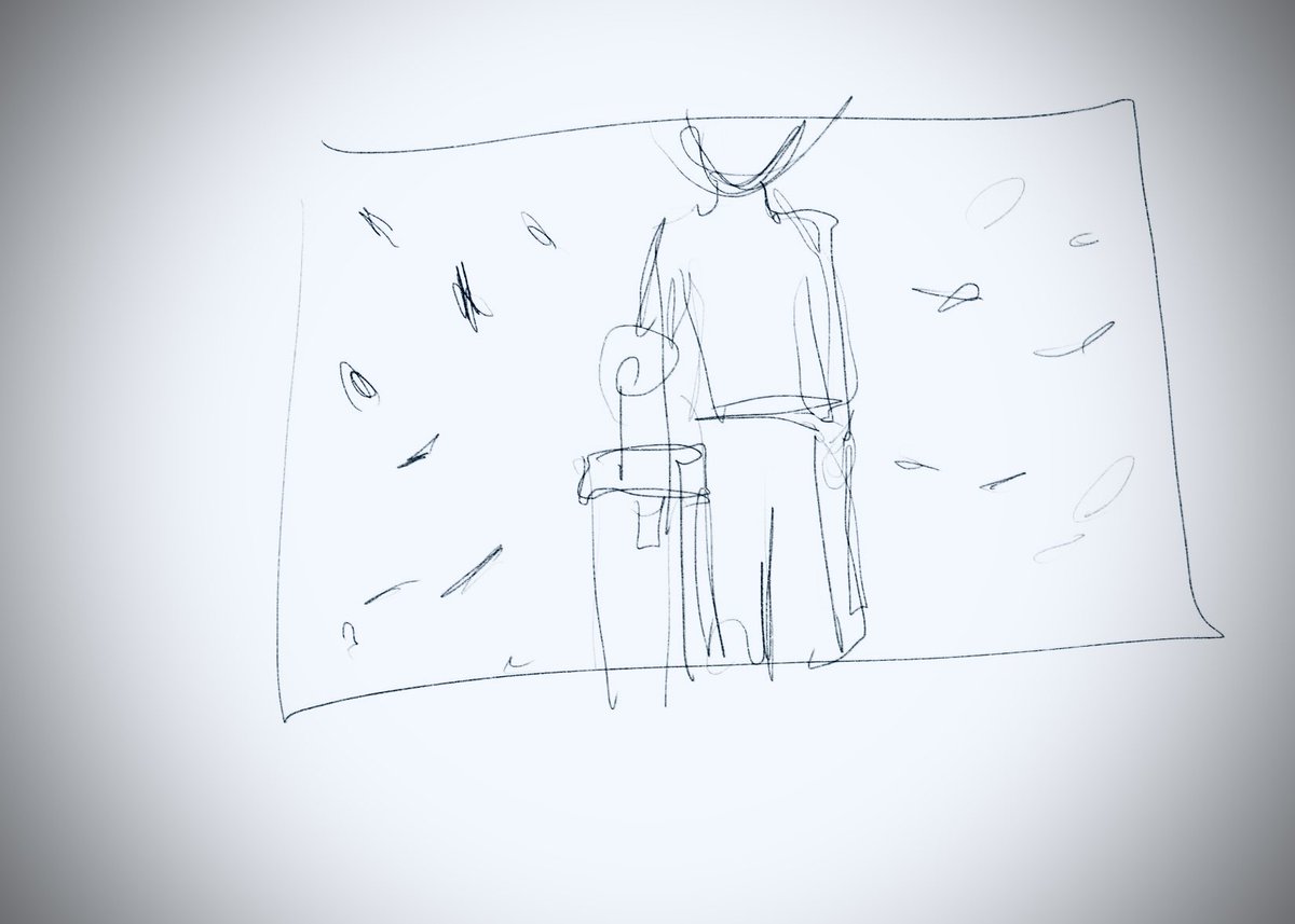 NaoraYusuke's tweet photo. イラスト描いたのとは違うけど 
とても絵描きとは思えないラフ絵 w
#このタグを見た人はラフ画とその完成絵を見せる https://t.co/ejOACaqi7h