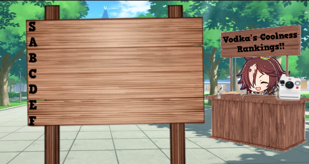 OneAndOnlyVodka's tweet photo. {{Open RP!!}}

[Vodka has set up a booth on the side of the path for the Tracen Fall Fest]

Come one come all! See how you fare on the OFFICIAL coolness rankings!!

#TracenFallFes https://t.co/TQE8vW6Nqv