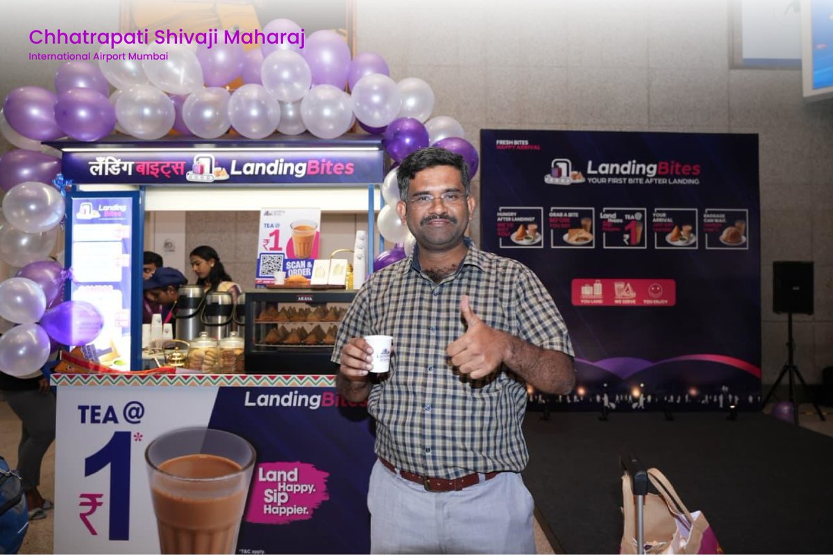 CSMIA_Official's tweet photo. Landing Bites is now open at #MumbaiAirport, located at T2 Domestic Arrivals, West Side, opposite Baggage Belt 1.

A convenient stop for passengers to pick up a quick bite before heading out.

#CSMIA #LandingBites #AirportEats https://t.co/A3gErP6mkF