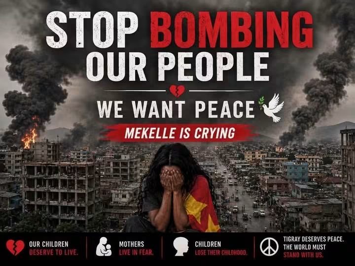 TigraySelm77126's tweet photo. #Stopbombing our #people💔
We are tired of war, fear, and losing innocent lives. We want peace.We want to live. We want to see Mekelle and Tigray in peace again. 😭
No more suffering. No more bloodshed. Let our people live in peace. 🕊️
#StopTheWar #WeWantPeace #PeaceForTigray https://t.co/AMhRXdMpY1