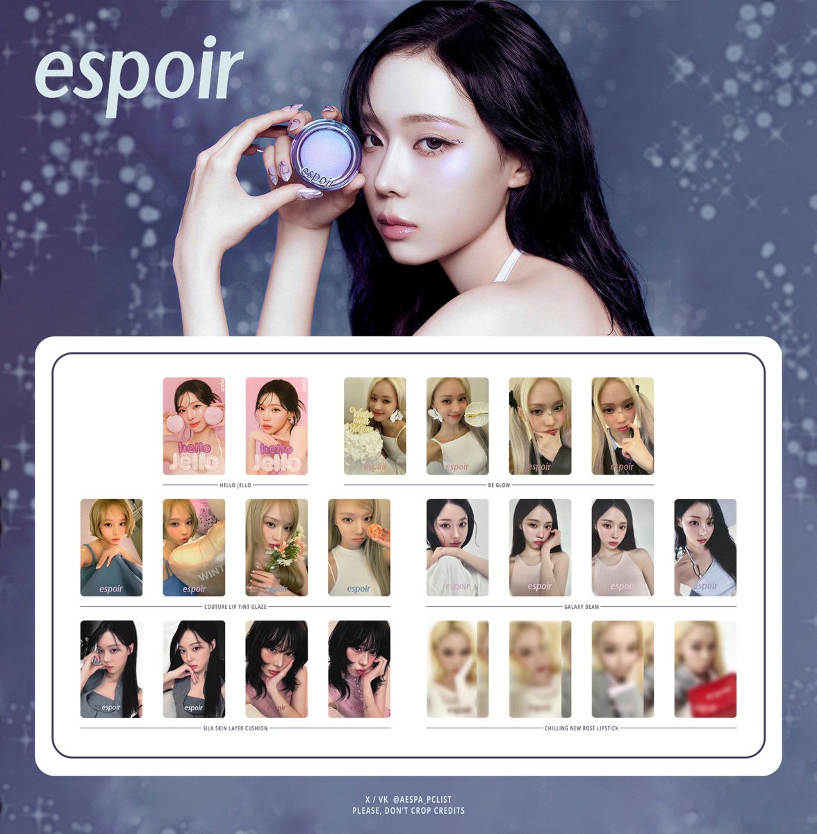 aespa_pclist's tweet photo. ESPOIR WINTER PC LIST / WHISHLIST
full size: https://t.co/SjHI4iiuv2

➕ chilling new rose lipstick

🏷️ 에스파 aespa 윈터 winter https://t.co/7YERofg0x4
