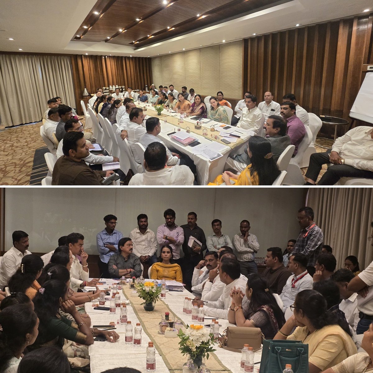 SunilTatkare's tweet photo. अलिबाग येथे पेट्रोलियम व नॅचरल गॅस नियामक मंडळाच्या विविध कार्यक्रमांच्या निमित्ताने उपस्थित असताना, आमदार @atatkarespeaks व राष्ट्रवादी काँग्रेस पक्षाच्या प्रमुख पदाधिकाऱ्यांसमवेत #रायगड जिल्हा परिषदेमधील @mahancpspeaks चे सदस्य यांची बैठक घेत संवाद व मार्गदर्शन केले. https://t.co/7VRjo9jhtg