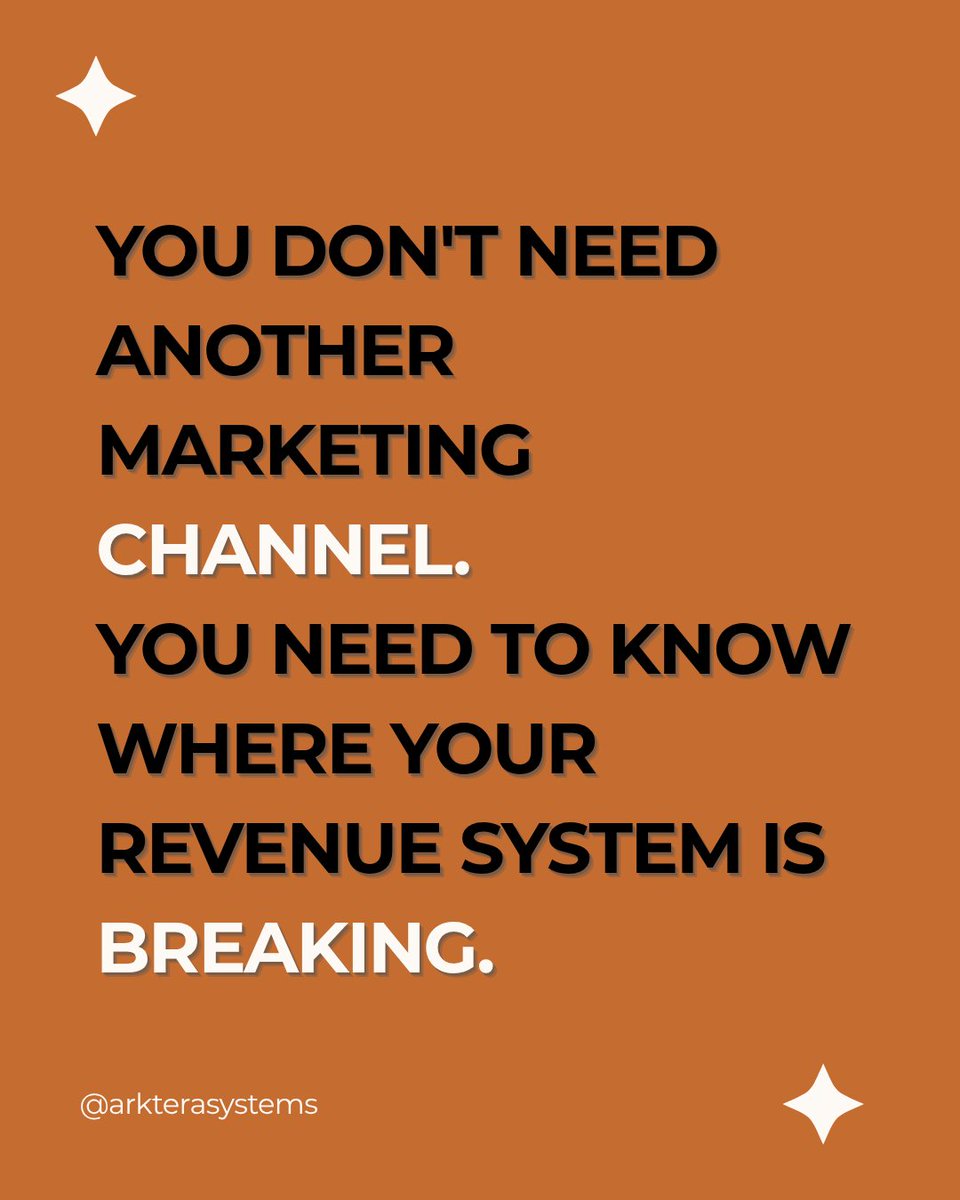 arkterasystems's tweet photo. We build actual revenue systems for your business.

Connected systems:

𝗩𝗶𝘀𝗶𝗯𝗶𝗹𝗶𝘁𝘆 → 𝗧𝗿𝘂𝘀𝘁 → 𝗖𝗼𝗻𝘃𝗲𝗿𝘀𝗶𝗼𝗻 → 𝗜𝗻𝘁𝗮𝗸𝗲 → 𝗗𝗲𝗹𝗶𝘃𝗲𝗿𝘆 → 𝗥𝗲𝘁𝗲𝗻𝘁𝗶𝗼𝗻

https://t.co/5yaeQ5m0OQ https://t.co/ucKjD4VCSZ