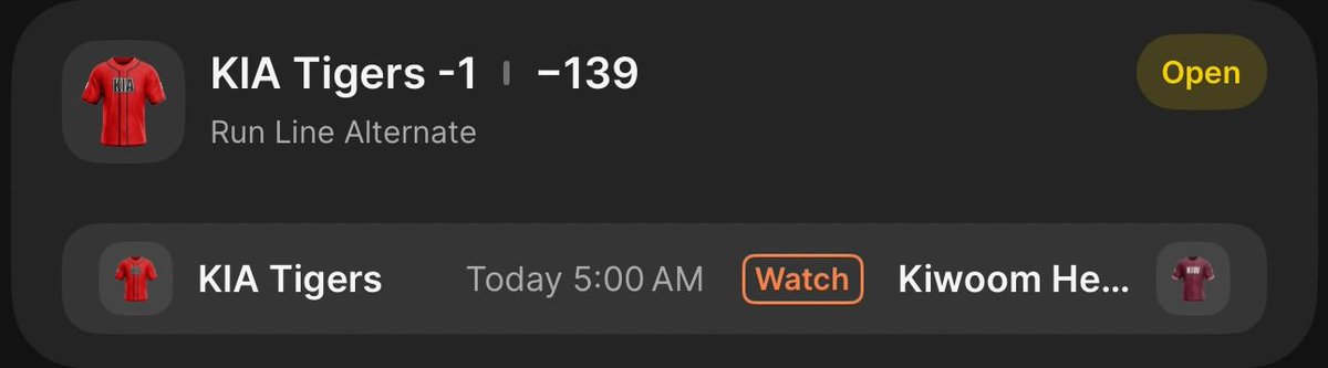 stackplays's tweet photo. KBO 🇰🇷⚾️

FREE MAX DISCORD PLAY 🆓

KIA TIGERS ML (-170) 🤞🏾
KIA TIGERS -1 (-139) 🤞🏾

ALL IN ON THE TIGERS 🐅!!
#KBO #Gambling𝕏 https://t.co/Du9MnUxeMS