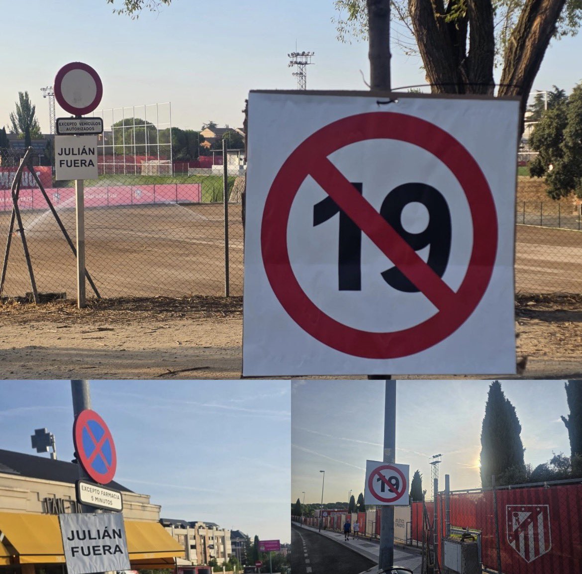 Hools_ESP's tweet photo. La gente del Atlético de Madrid lo tiene claro (21/08/2026), así ha amanecido el Cerro del Espino. https://t.co/hlz50z4vPD