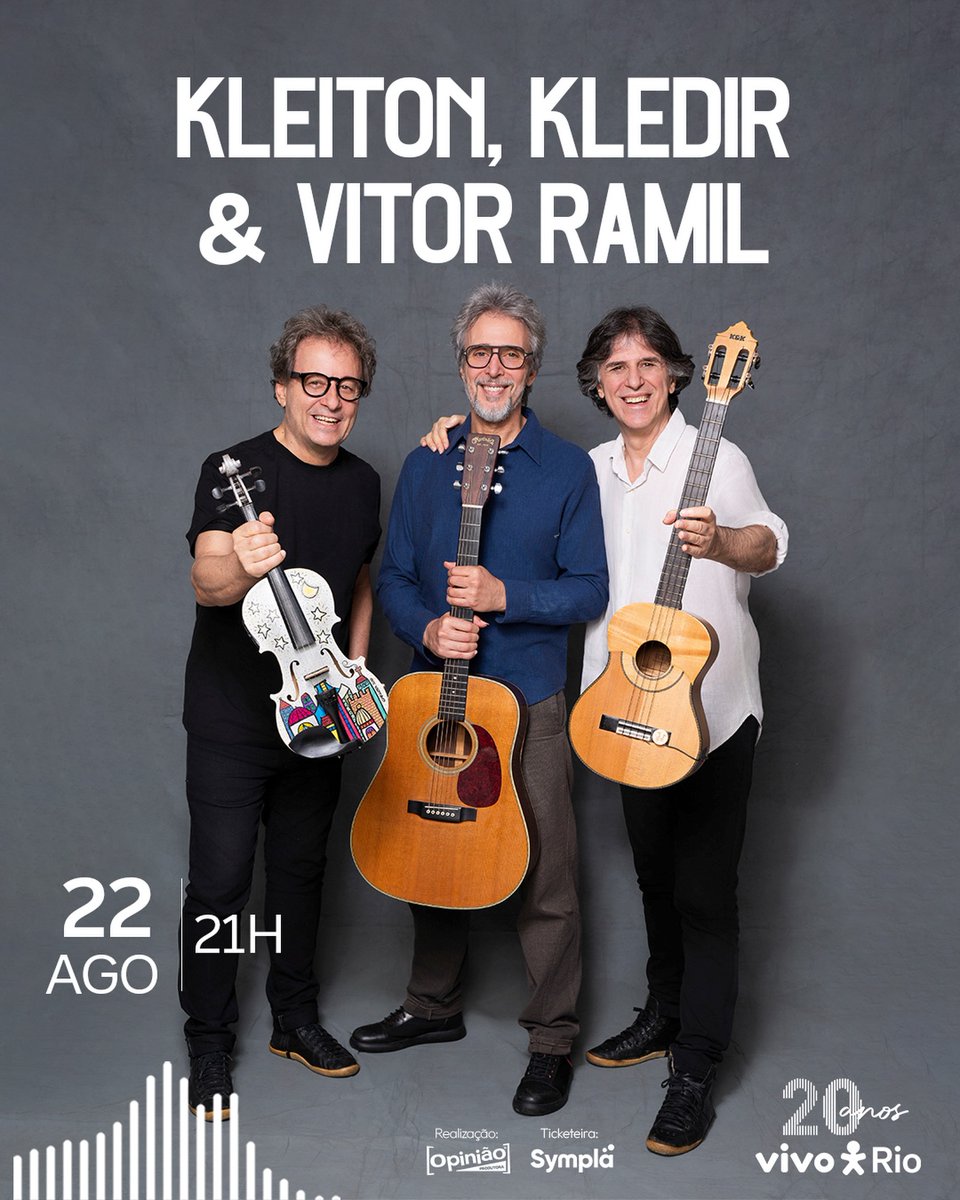 mpbcombr's tweet photo. Kleiton, Kledir e Vitor Ramil sobem juntos ao palco do Vivo Rio amanhã, às 21h, para uma noite especial que celebra a música, a família e uma trajetória que atravessa gerações.

Últimos ingressos em https://t.co/M8VfzCOyHX https://t.co/5G9AzcLUS7