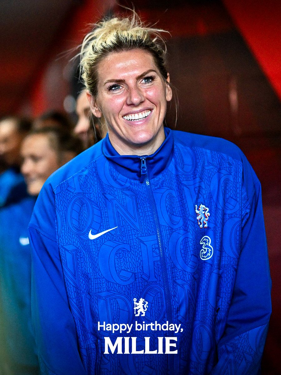 ChelseaFCW's tweet photo. Happy birthday to Chelsea legend and former captain, Millie Bright! 🥳

Have an amazing day, Millie. 🙌 https://t.co/hUMIeb2JeO