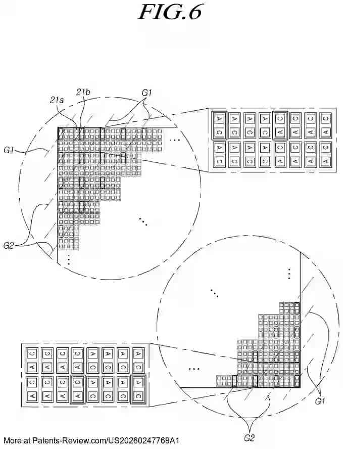 PatentPulse's tweet photo. New patent application #US20260247769A1 by #SamsungElectronics reveals a #MicroLED transfer system. It features a first transfer device with a laser light source and mask unit for precise micro-LED placement on irregular substrates. This innovation could impact #DisplayTech. $SSNLF #PatentApplication