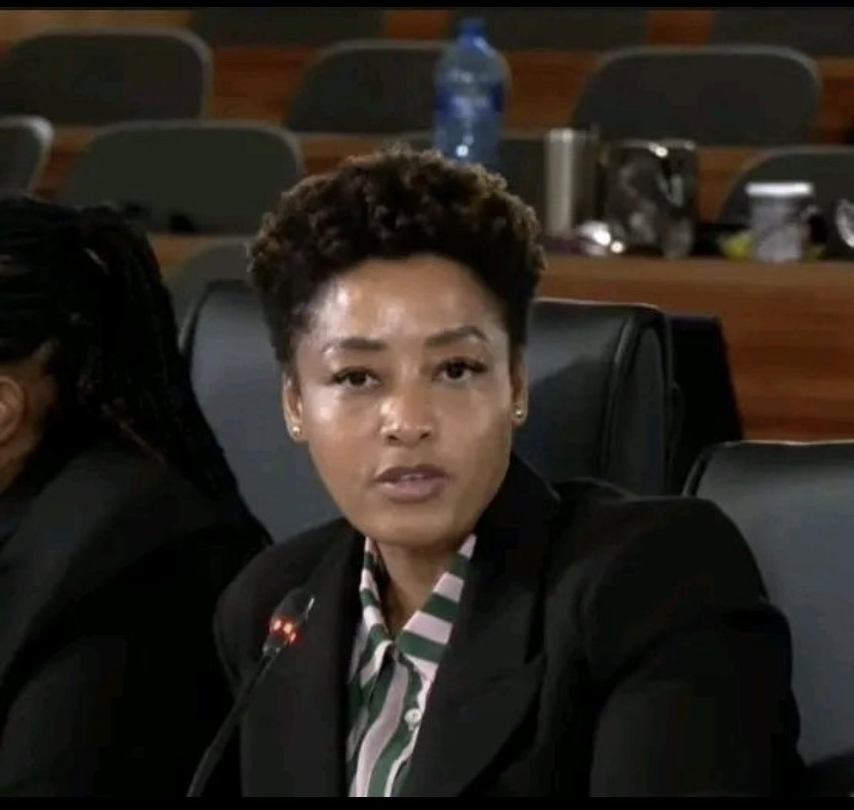 Ndlombango's tweet photo. When she said: ‘chair, he’s just called you Chief again…’i laughed. https://t.co/OVP7UCexIr