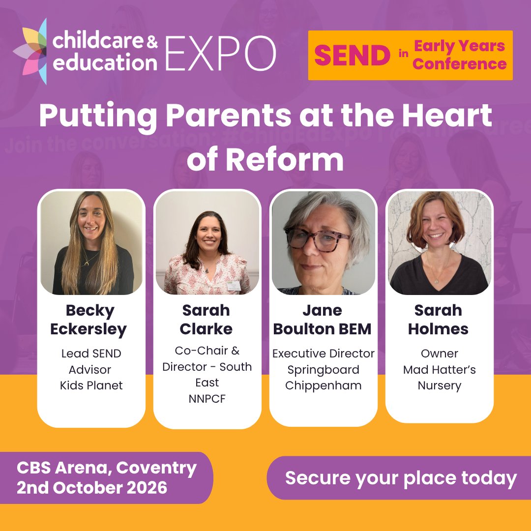 AutismEye's tweet photo. How can early years leaders build stronger partnerships with families of children with #SEND?
Join this vital session at the SEND in Early Years Conference on 2 October.
Secure your Early Bird ticket today and save £84 before prices rise: https://t.co/awnNXImvZd https://t.co/VTDPN0bHPJ