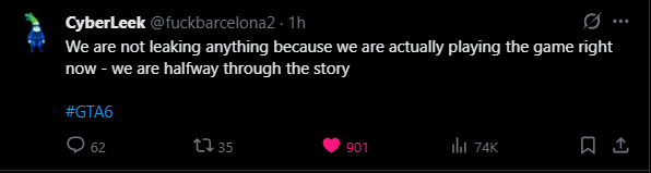 Holacrisp's tweet photo. the calm before the storm 😭

#gta6 #gtavi #rockstar #cyberleeks https://t.co/9UoTg1uqWO