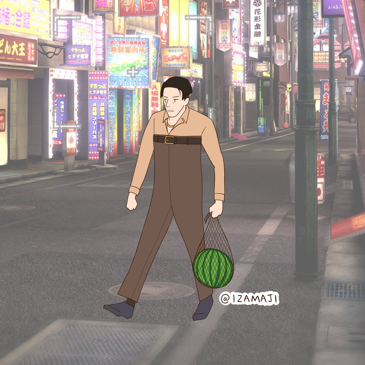 izamaji's tweet photo. how majima be pulling up to saejima's apartment with his fit in yakuza 4/5 https://t.co/im1tEBfY5E