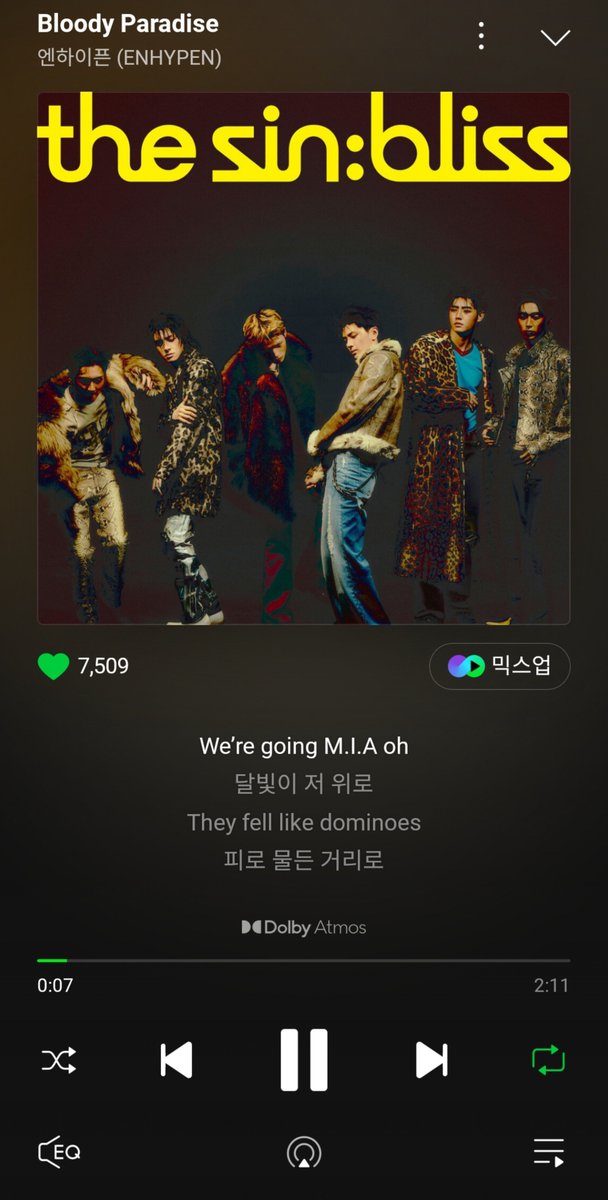 puppiesbreads's tweet photo. bloody paradise officially reachs 7.5k likes on melon only in 5 hours surpasses knife (7.4k like in 6 months) WHAT A POWERFUL COMEBACK ENHYPEN YOU'RE SO LOVED 😭🔥 https://t.co/Uqc74UZkw1