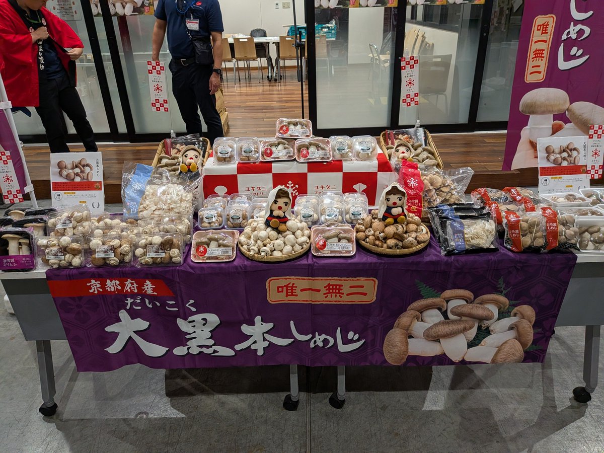 gisyun's tweet photo. 今朝の豊洲市場青果部、ユキグニファクトリーさんの「大黒本しめじ・マッシュルーム宣伝会」が開催されました♫　なんと言っても雪国まいたけが有名ですが、M＆Aで領域を広げています。サンプルありがとうございました❗😉 #政義青果 #豊洲市場 #ユキグニファクトリー #東京シティ青果 https://t.co/4NSpkgGM3k