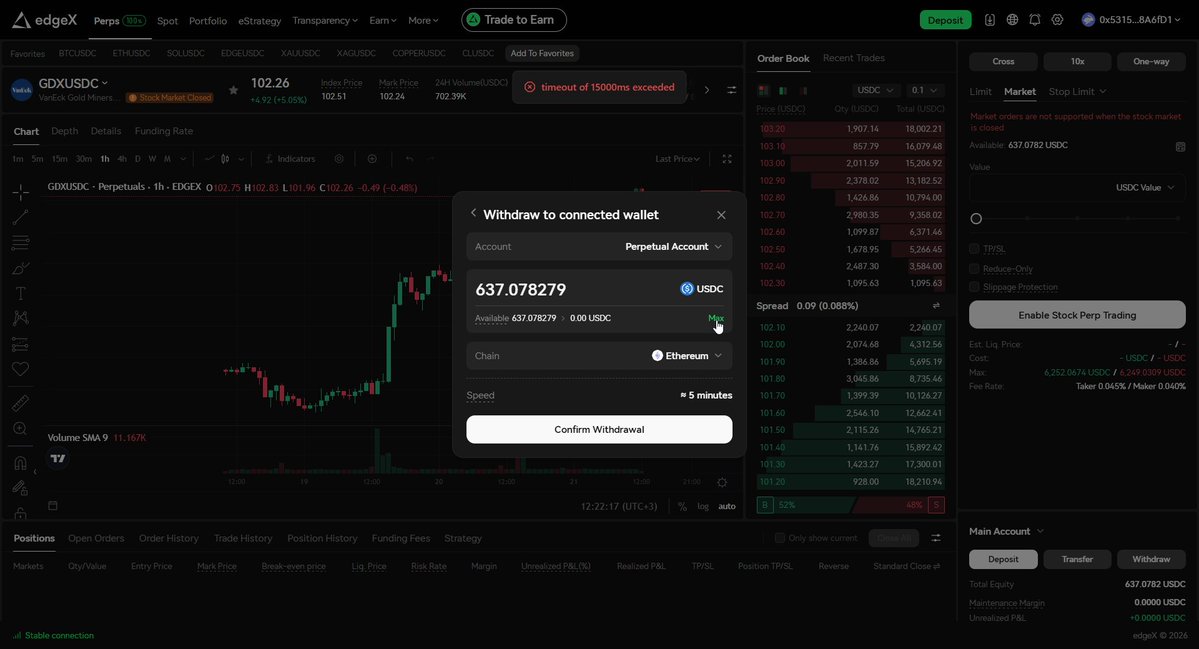 SkyReble_'s tweet photo. @edgeX_exchange nice block withdraw ... https://t.co/smu8Epqlyz