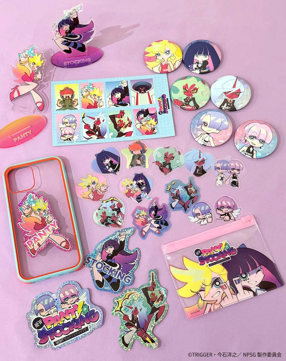 NEWPSG_official's tweet photo. 【⚡New PANTY & STOCKING with GARTERBELT×サンキューマートコラボ決定！⚡】

サンキューマートと
『New PANTY & STOCKING with GARTERBELT』との
コラボアイテムが新登場！

キュートでポップなアイテムが勢ぞろい👼✨
もちろんALL390円（税込429円）でゲットできるよ♪

👠WEB先行予約：9/16(水)12:00～
👠店頭販売：10月中旬～入荷順次

▼詳細
https://t.co/ujJtR6CLV1