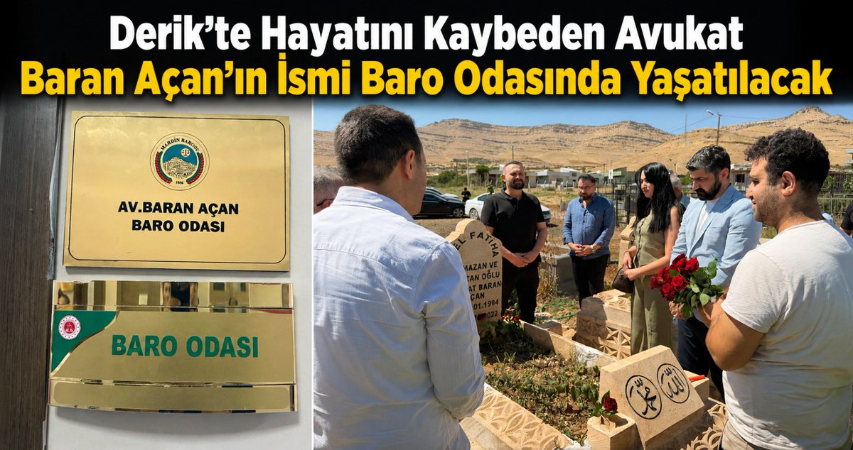 Mardinlife's tweet photo. Derik’te Hayatını Kaybeden Avukat Baran Açan’ın İsmi Baro Odasında Yaşatılacak

 https://t.co/oh7Hyb6ID1 https://t.co/SZAqXzP7IS