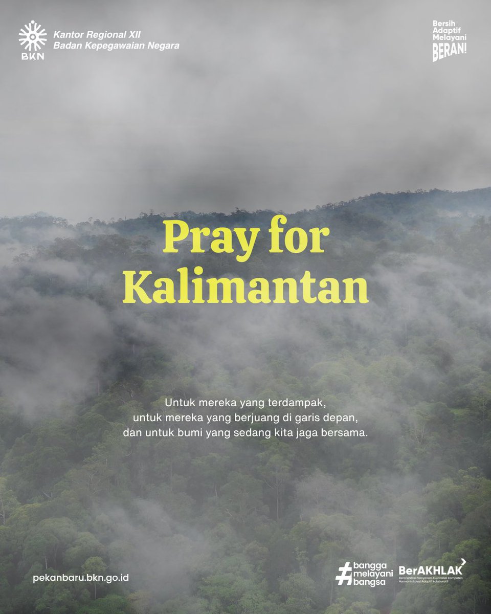 kanreg12bkn's tweet photo. Untuk setiap wilayah yang sedang menghadapi kobaran api, hujan segera datang menghampiri, api segera padam, dan rumah-rumah yang menanti udara jernih segera diteduhkan. https://t.co/B7Ttl1u24X