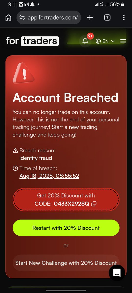 mga_trader's tweet photo. 4/4 This is how some prop firms scam traders.

Beware of @ForTraders 
#PropFirmScam #Forex https://t.co/dO3yR678N3