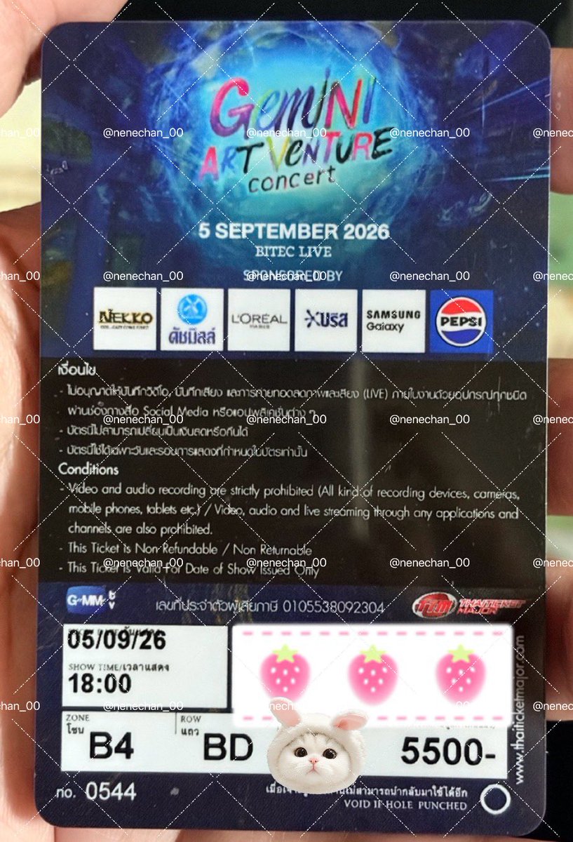 nenechan_00's tweet photo. 【WTS】
GEMINI ART-VENTURE CONCERT🖼🎨 
 #geminiconcert #gemini_nt 

9/5
5,500 Zone B4(Row BD）

✅Original price
✅All Benefit
✅F2F 

🌻Pls DM me https://t.co/yiaJJygFjI
