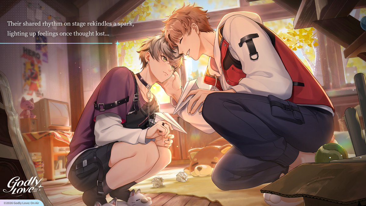 KamiKoi_EN's tweet photo. 💫Empyrea Impressions💫

Rekindled Love of Youth | Asahi x Ryut
A high school romance cut short by an unexplained breakup.

Years later, reunited as trainees for an idol group, the two find a new harmony through their music.
Their shared rhythm on stage rekindles a spark, lighting up feelings once thought lost...

#BL #BoysLove #GLOA #GodlyLoveOnAir