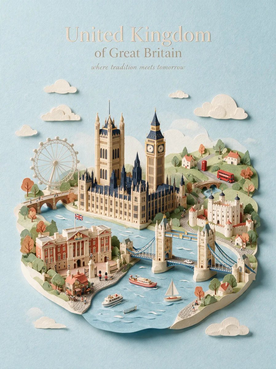 Naiknelofar788's tweet photo. GPT image 2

Prompt:
Create a premium vertical 4:5 travel poster of [CITY], [COUNTRY], designed entirely as a handcrafted layered 3D paper-cut miniature world.

Use a soft pastel paper background with subtle paper grain, sculpted paper clouds, and multiple layers of textured cardstock. Build a beautiful miniature cityscape with realistic cut-paper edges, tactile paper textures, gentle shadows, raised 3D elements, and elegant handcrafted depth.

Make [MAIN ICONIC LANDMARK] the dominant central feature, surrounded by 4–6 recognizable landmarks, architecture, streets, bridges, nature, cultural elements, and local details that instantly represent the city. Add a river, lake, coastline, or other important geographical feature where appropriate.

Include tiny paper-cut people, vehicles, boats, trees, cafés, or street details to create scale and storytelling while keeping the composition clean and sophisticated.

Color palette: harmonious soft pastels inspired by the city and country, with cream, muted green, warm beige, dusty pink, soft blue, terracotta, and complementary tones.

At the top, add elegant minimal typography:

[CITY]
[COUNTRY]
[SHORT ICONIC TAGLINE]

Premium editorial travel-poster composition, whimsical handcrafted paper sculpture, realistic architectural proportions, layered depth, delicate paper fibers, soft studio lighting, subtle ambient shadows, sophisticated composition, highly detailed, charming miniature world, clean negative space, artistic and collectible poster aesthetic.

Avoid: photorealism, plastic, glossy CGI, metallic surfaces, clutter, distorted landmarks, excessive text, oversaturated colors.

Keep the same visual structure and artistic style across different cities, while changing the landmarks, cultural details, geography, and color accents to represent each destination authentically.
