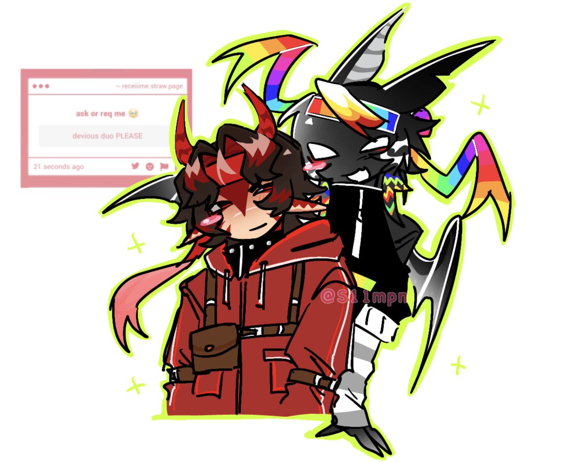 S11mpn's tweet photo. Doing strawpage reqs!/REPOST MB
#deviousduo #taxduo #squidswag #mapicc https://t.co/SVPYq30ihP