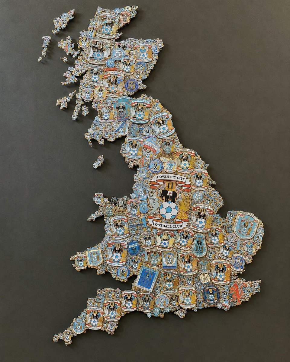 FootballFunnys's tweet photo. A map of who everyone is supporting tonight... https://t.co/rsn1e4cbkF