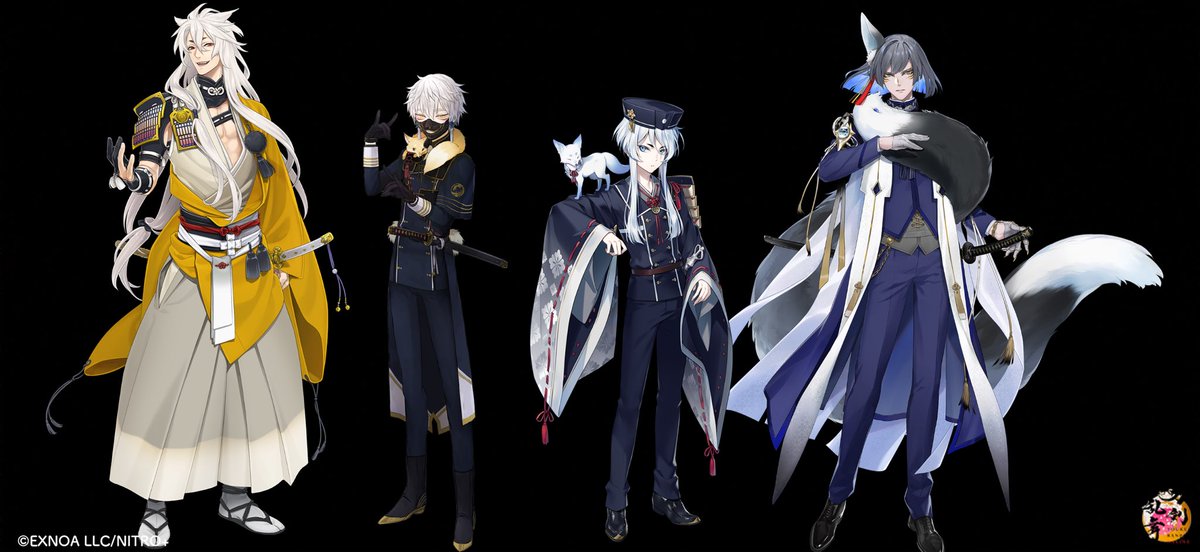 Momoderukitigai's tweet photo. 狐モチーフの刀剣男士、結構増えたけど全キャラ個性爆発してて凄いなと思いました(小並感) https://t.co/49lCMjsNSD