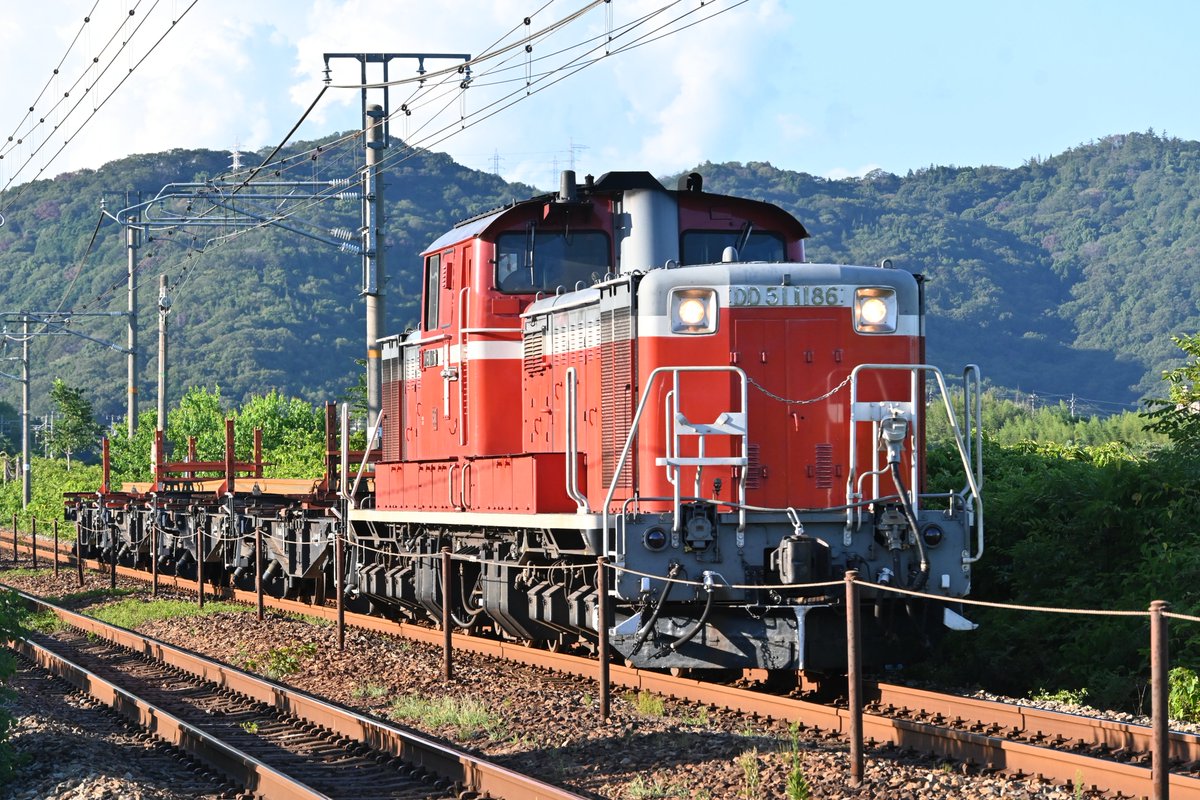 R11_Reika's tweet photo. 2026/8/19

万富で折り返す工臨が走りました
DD51 1186+チキ4B

工9786〜工9785 https://t.co/rr4esA0gek
